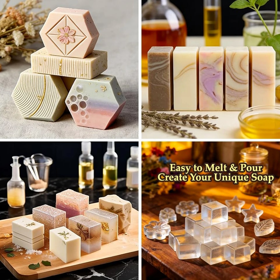 5.2 Lbs Clear Glycerin Soap Base, Natural Melt & Pour Glycerin Base for Soap Making
