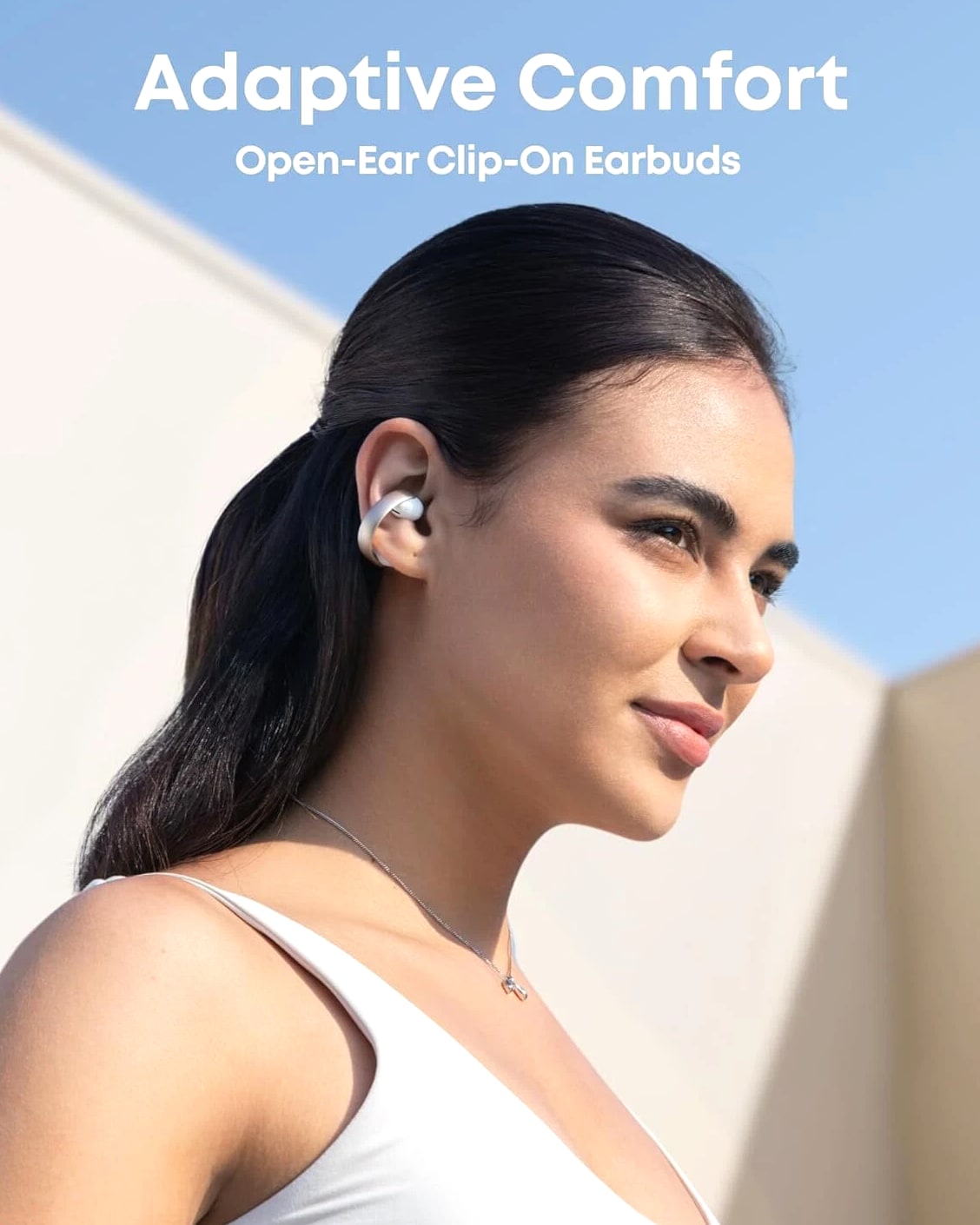 Soundcore AeroClip Open-Ear Earbuds Clip-On Headphones 4 Mic AI-Boost Clear Call
