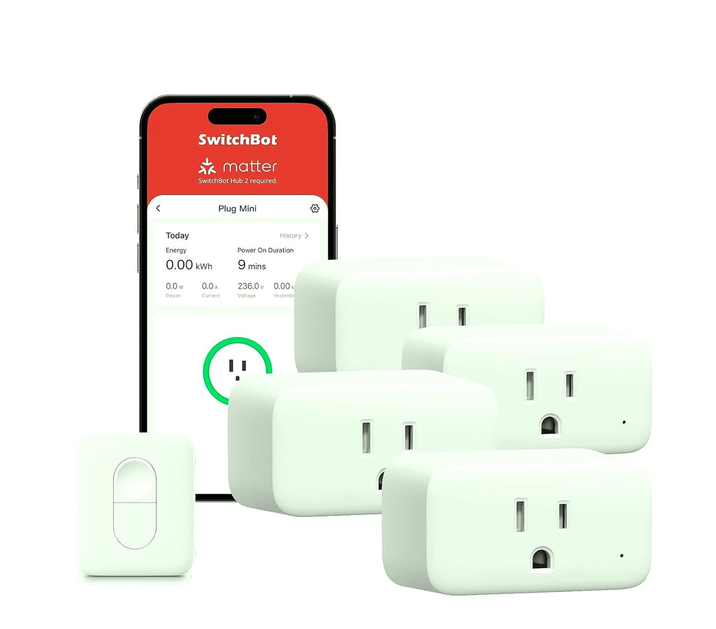 SwitchBot Smart Plug Mini 15A 4-Pack WiFi Remote Control