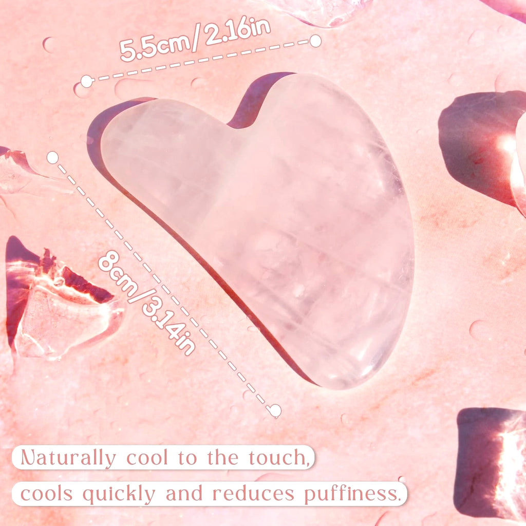 Genuine Rose Quartz Gua Sha Tool - Enhance Your Beauty Ritual With Ease