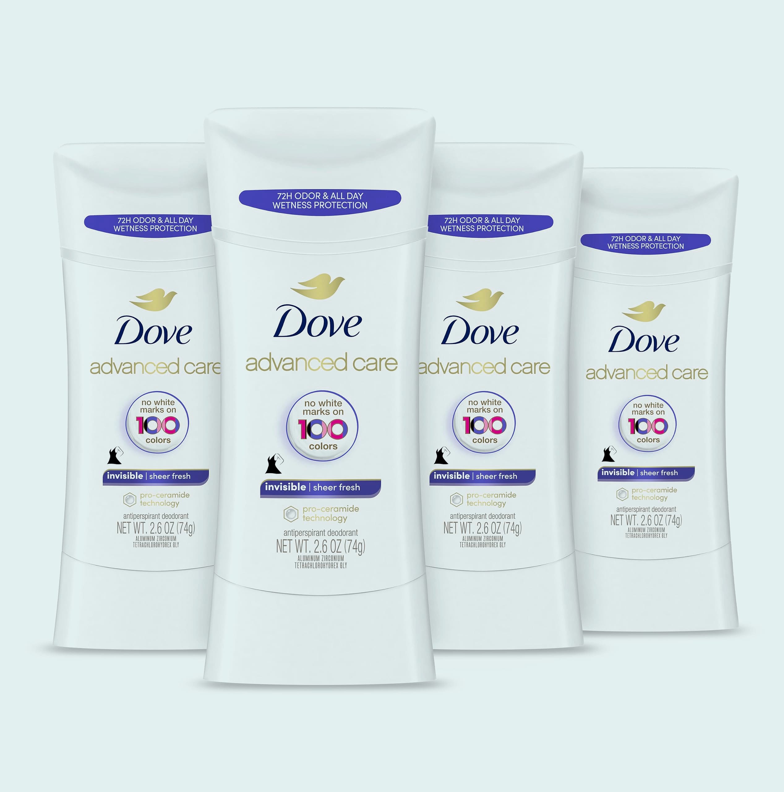 Dove Advanced Care Cool Essentials Antiperspirant Deodorant, 4 Pack