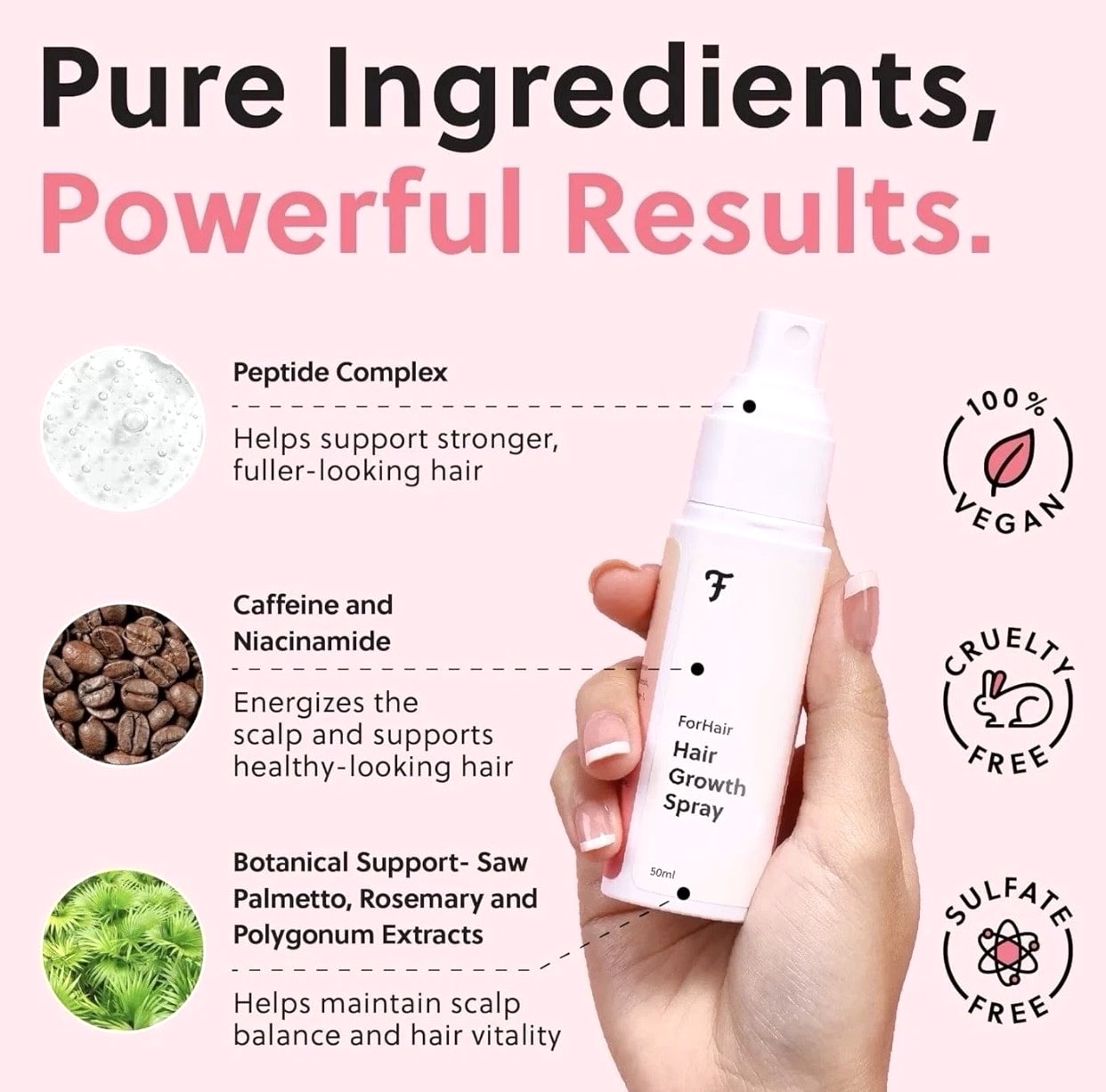 ForChics Hair Growth Serum for Women 50ml - Thinning Hair Scalp Spray