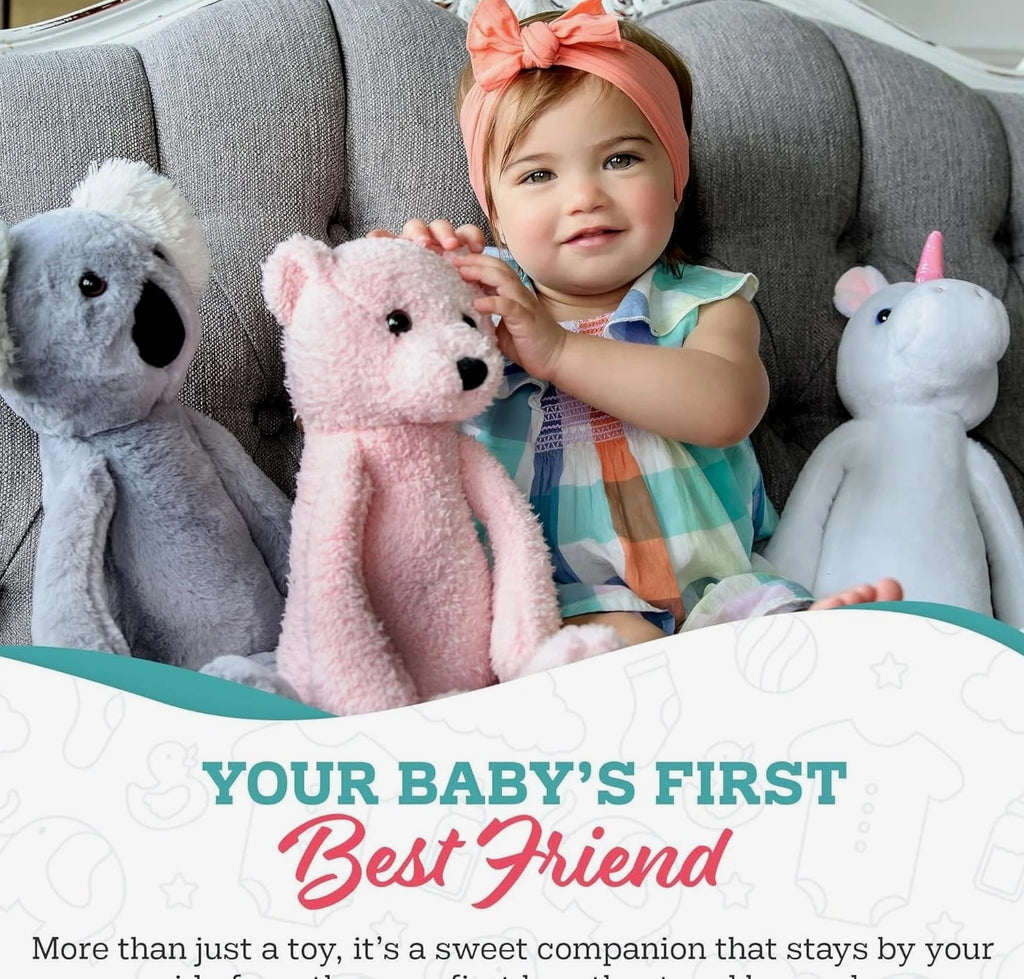 Baby Heartbeat Bear Plush Angel, 20 Sec Voice Recorder Pregnancy Keepsake