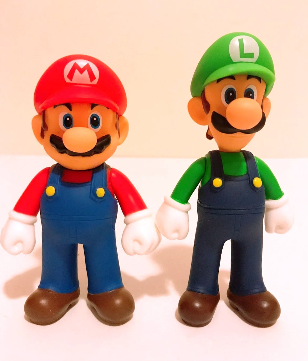 Set of 2 Super Mario and Luigi 4.5" Action Figures Collectibles Toys