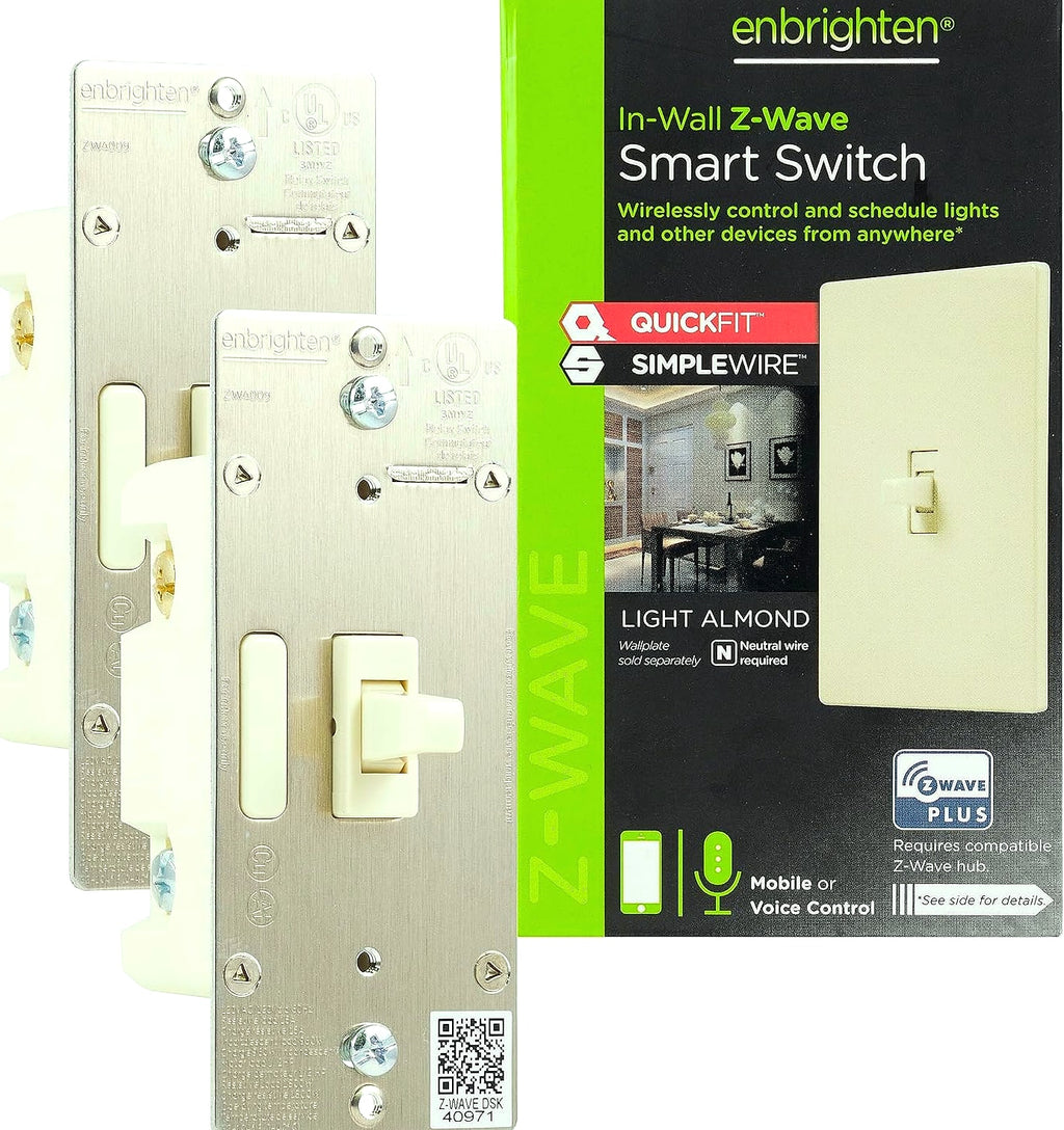 Enbrighten Z-Wave Plus Smart Light Switch 3-Way Ready 2 Pack
