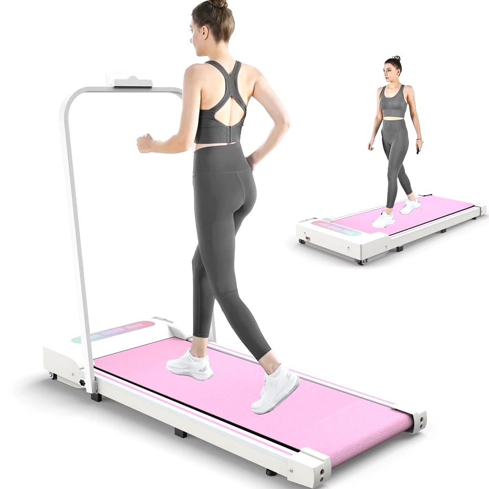 2 in 1 Under Desk Treadmill Portable Walking Pad Jogging Machine for Office