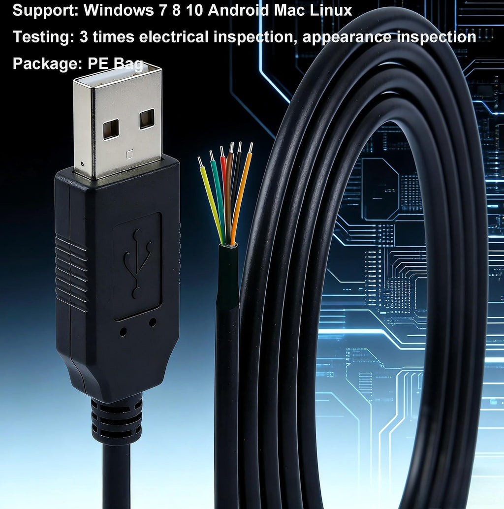 Bainoontech FT232RL USB to TTL Serial Cable, 6ft UART Converter