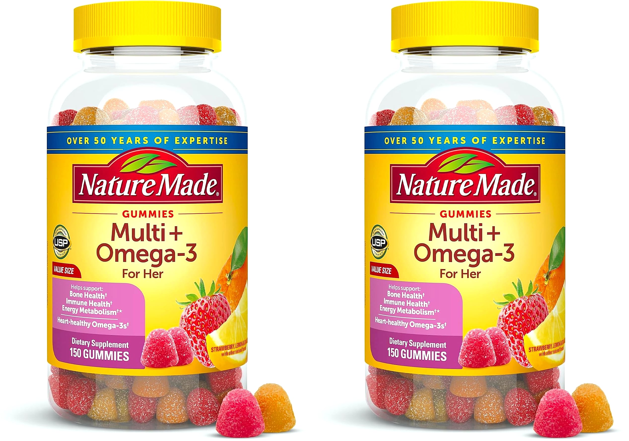 Nature Made Women's Multivitamin with Omega-3 Gummies, 150 Count