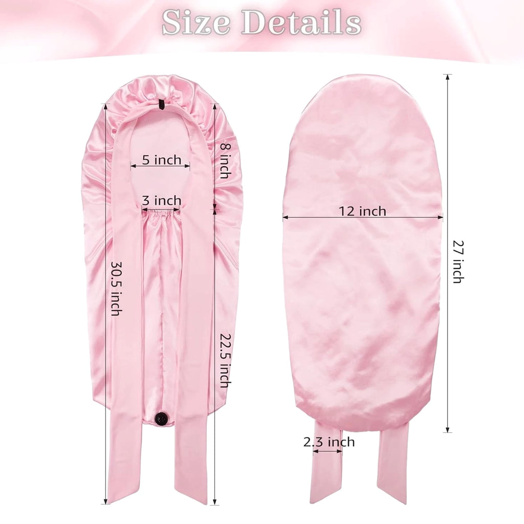 "Long Bonnet Satin Hair Silk Bonnet for Sleeping Women, Silky Bonnets for Women