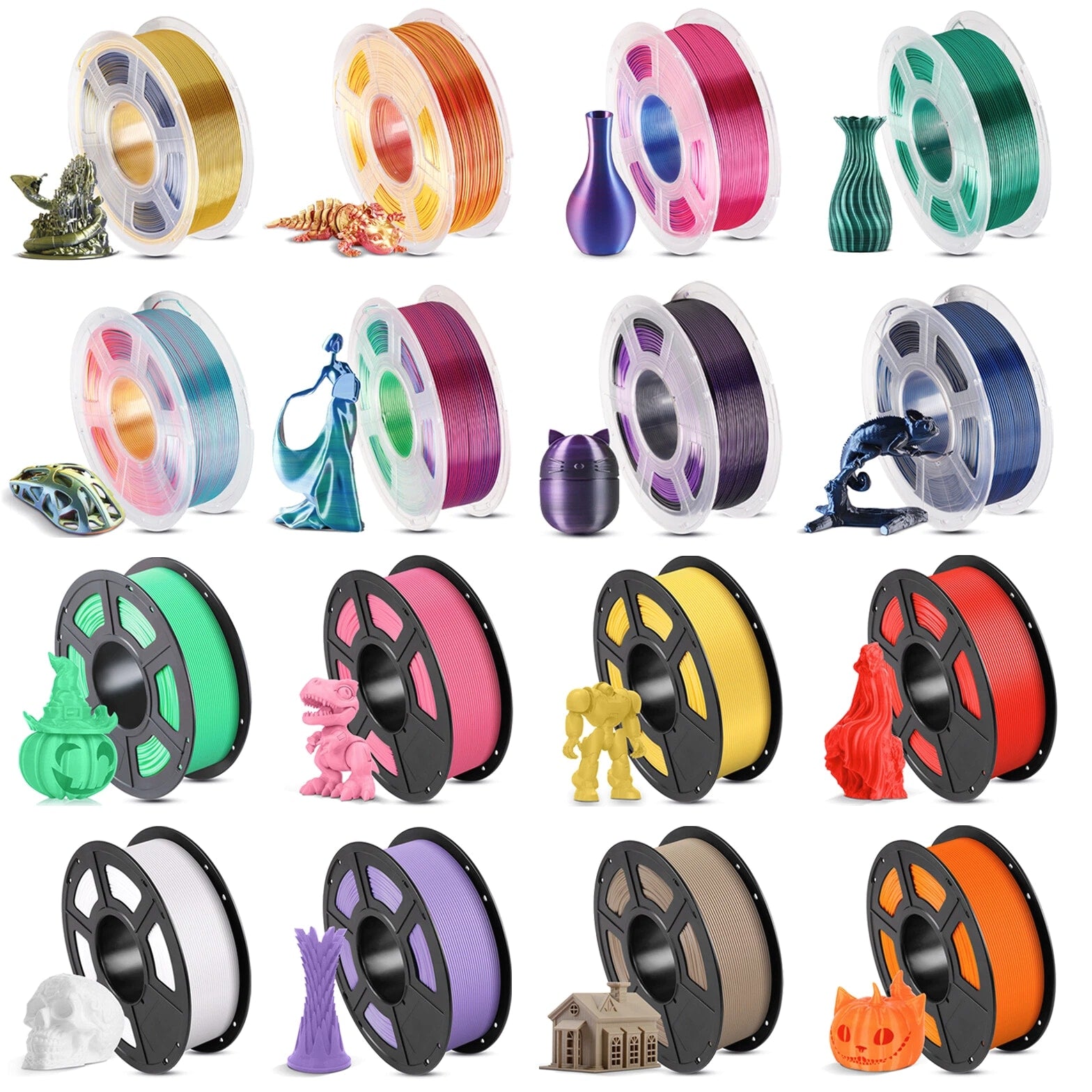 1KG ANYCUBIC PLA/PLA+/PETG/Silk/Matte/High Speed PLA 3D Filament Lot