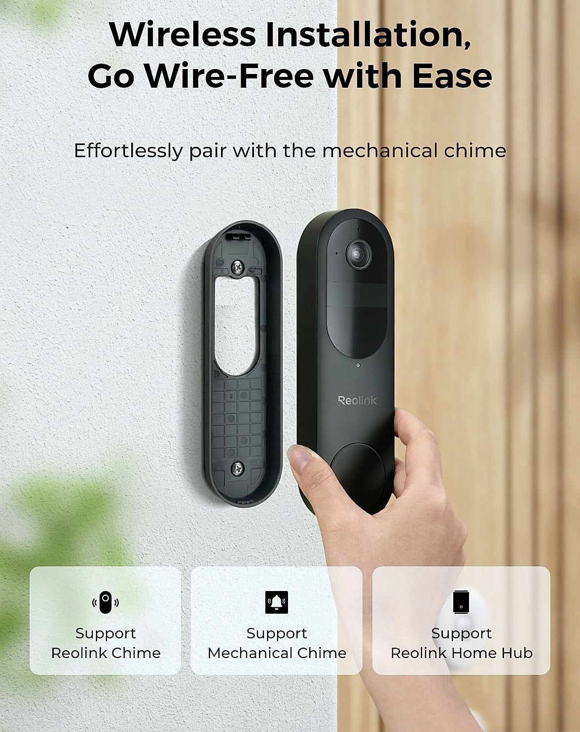 Reolink Video Doorbell Camera with Chime, WiFi
