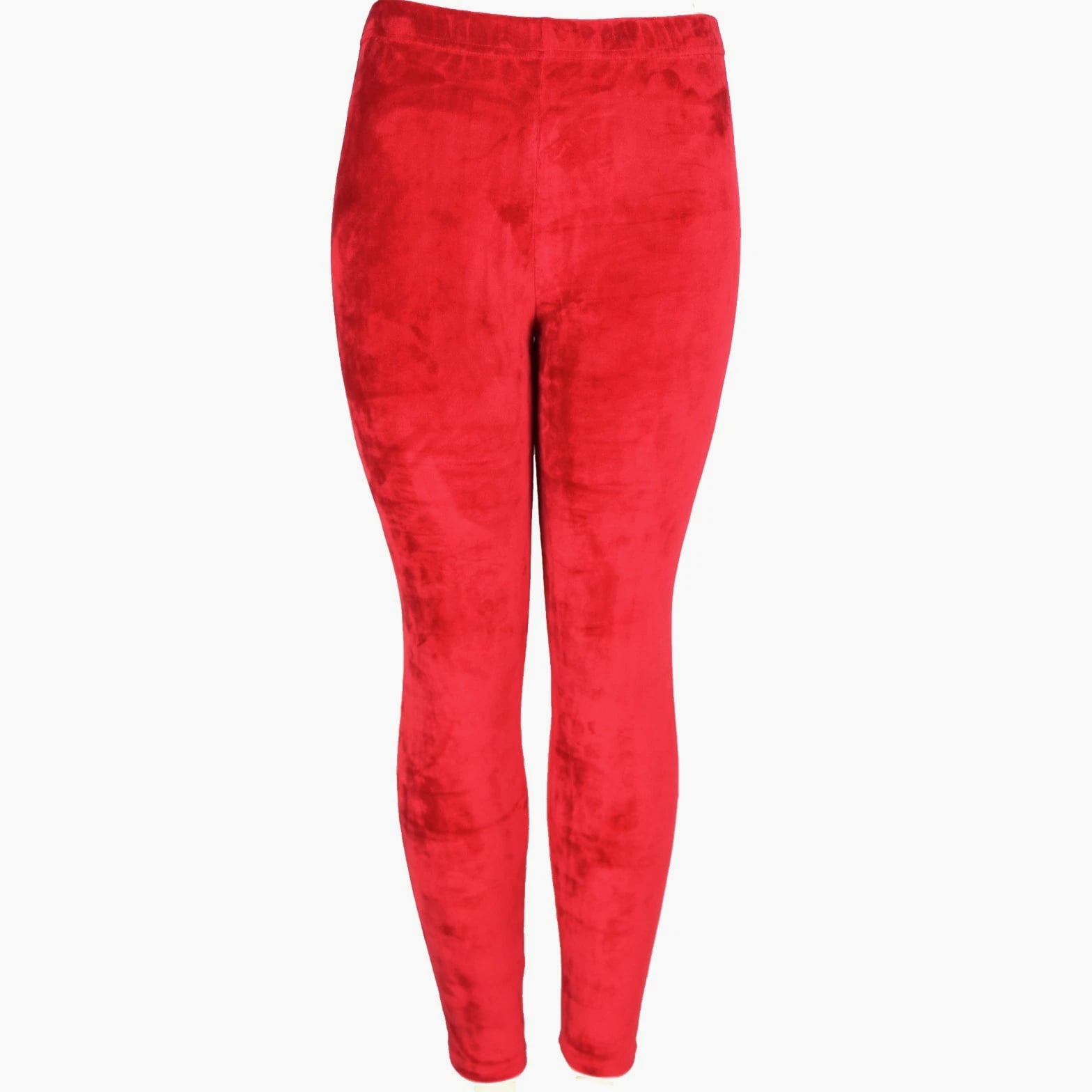 Women Slim Fit Velvet Velour Punk High Waist Sexy Leggings - S M L