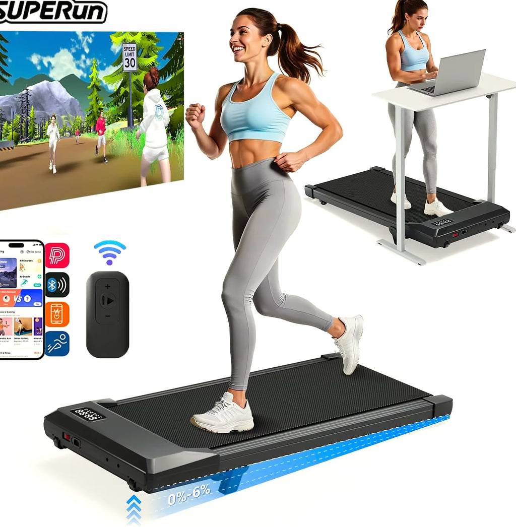 Superun 2.5HP Foldable Under Desk Treadmill Walking Pad