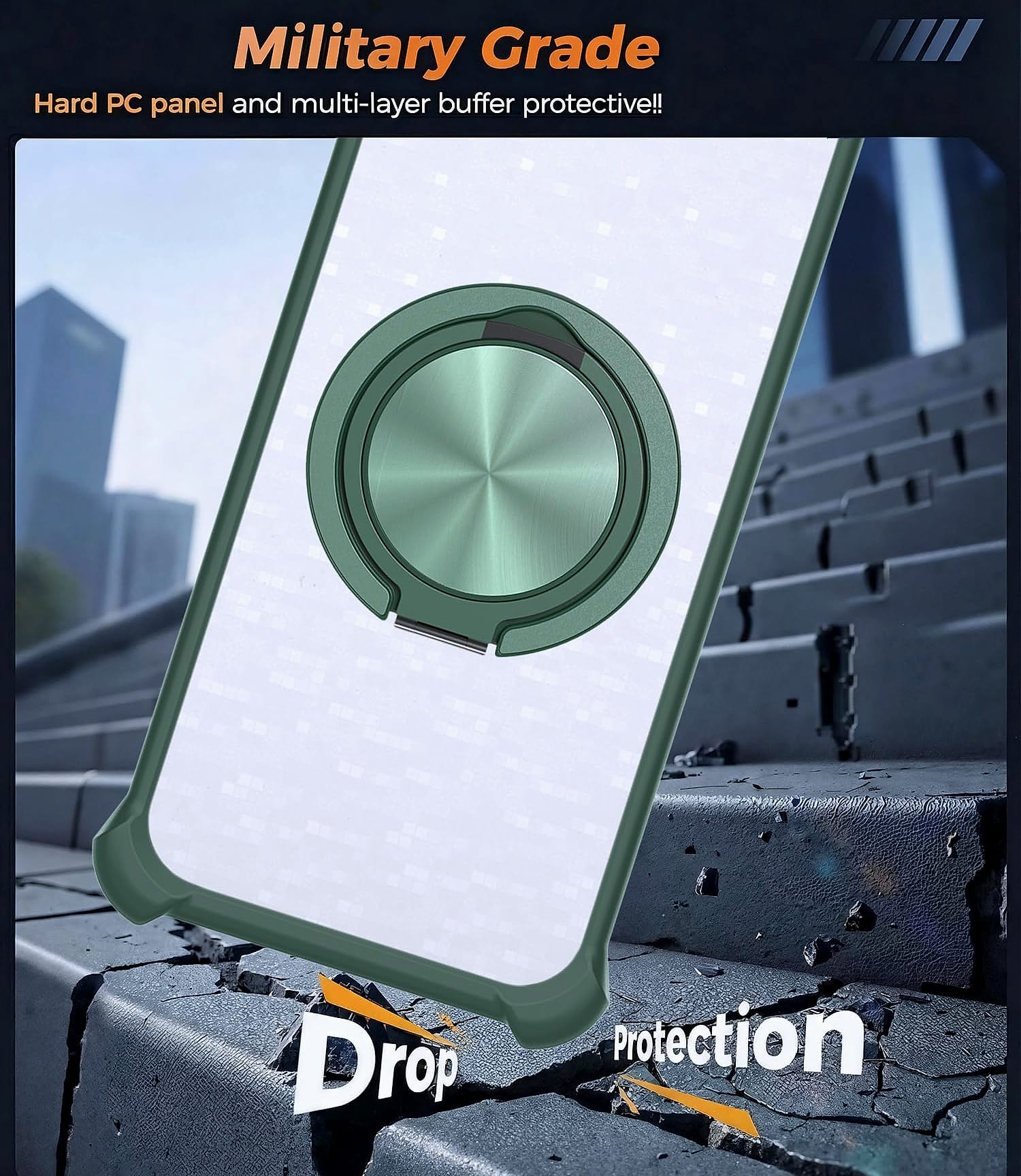 jioeuinly CX-04-LV Pinephone Linux Case with Ring Stand