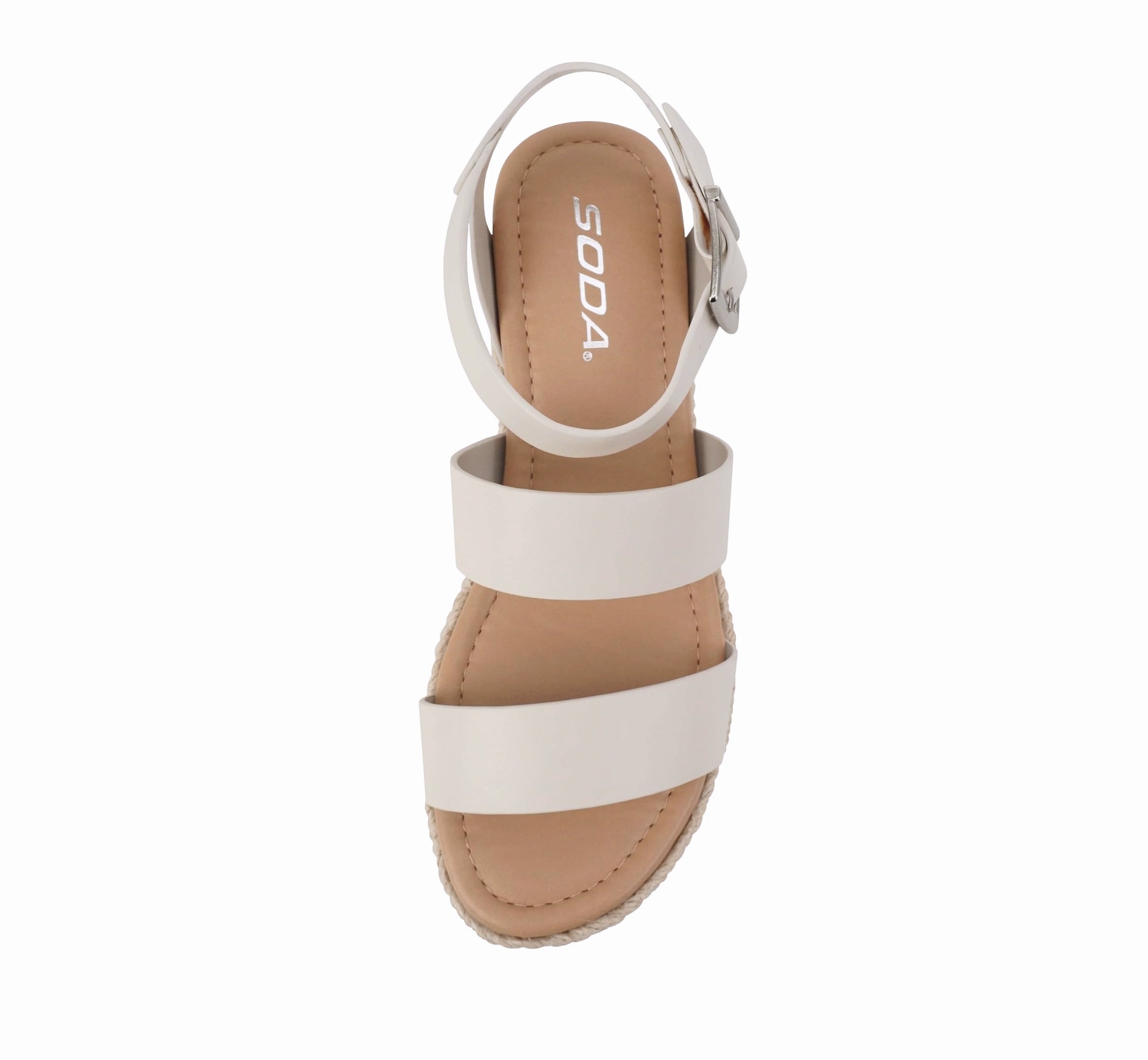 Soda Twice Women's Multi Strap Espadrille Wedge Sandal