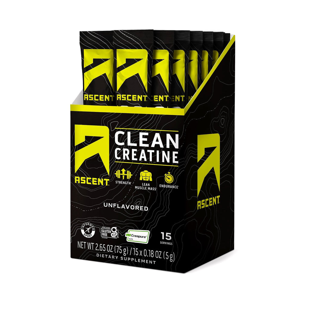 Ascent Clean Creatine Monohydrate Powder, 5G Per Serving