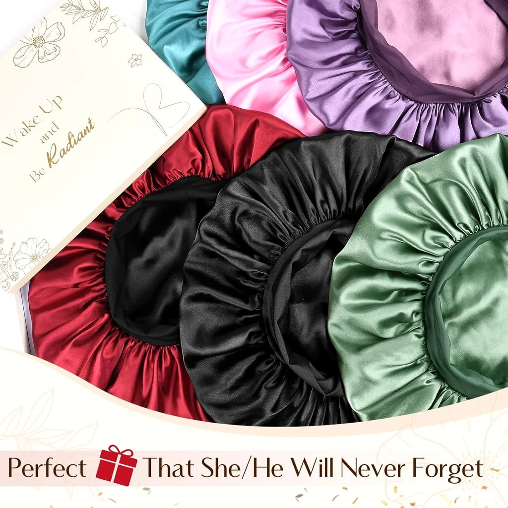 Silk Bonnet for Men & Women Hair Bonnet for Sleeping - Double Layer Satin Bonnet