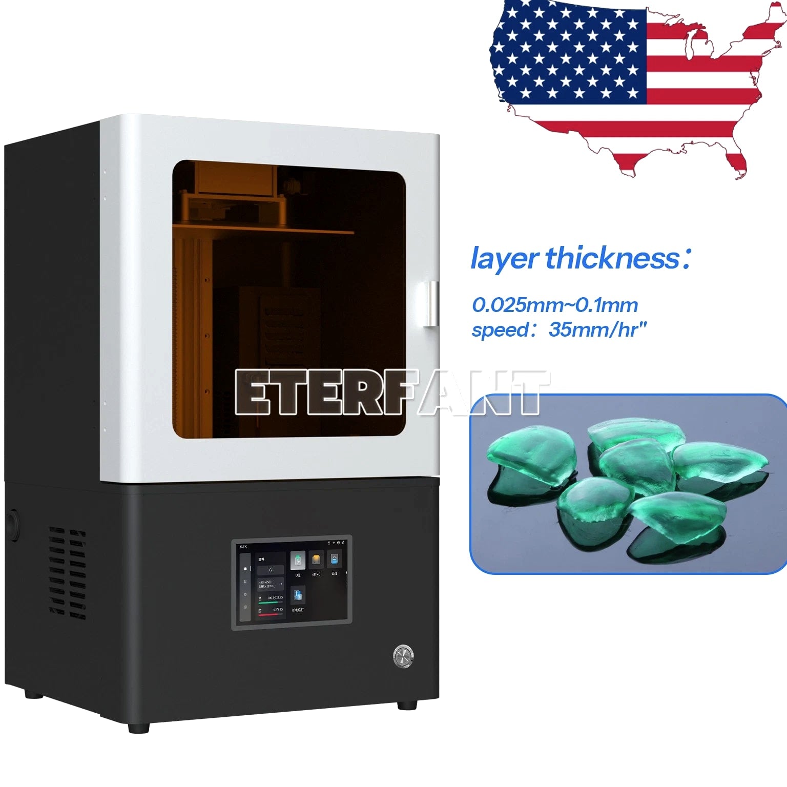 Dental 16K Ultra High Precision UV LCD Resin 3D Printer Industrial LAN/USB/WiFi
