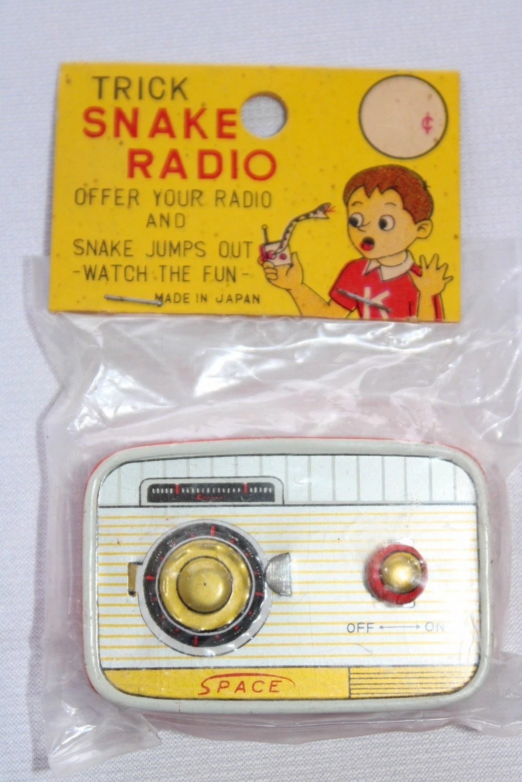 RARE VINTAGE 1950'S NOS UNOPENED TOY TRICK SNAKE RADIO JAPAN