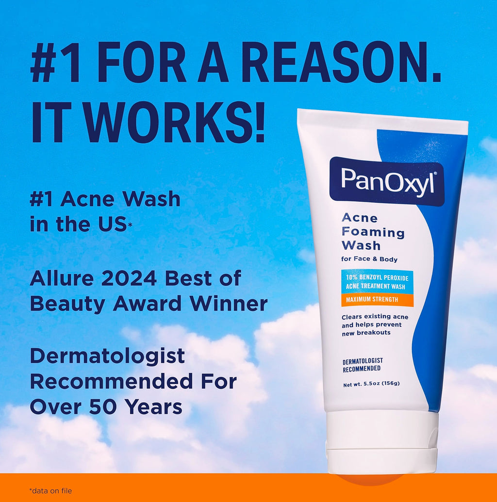 PanOxyl 10% Benzoyl Peroxide Foaming Wash for Acne