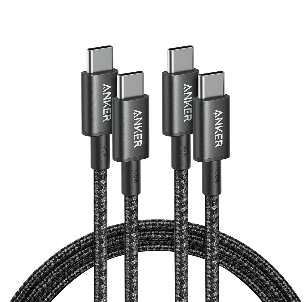 Anker 333 USB-C Cable 2-Pack 6ft, 100W Fast Charging