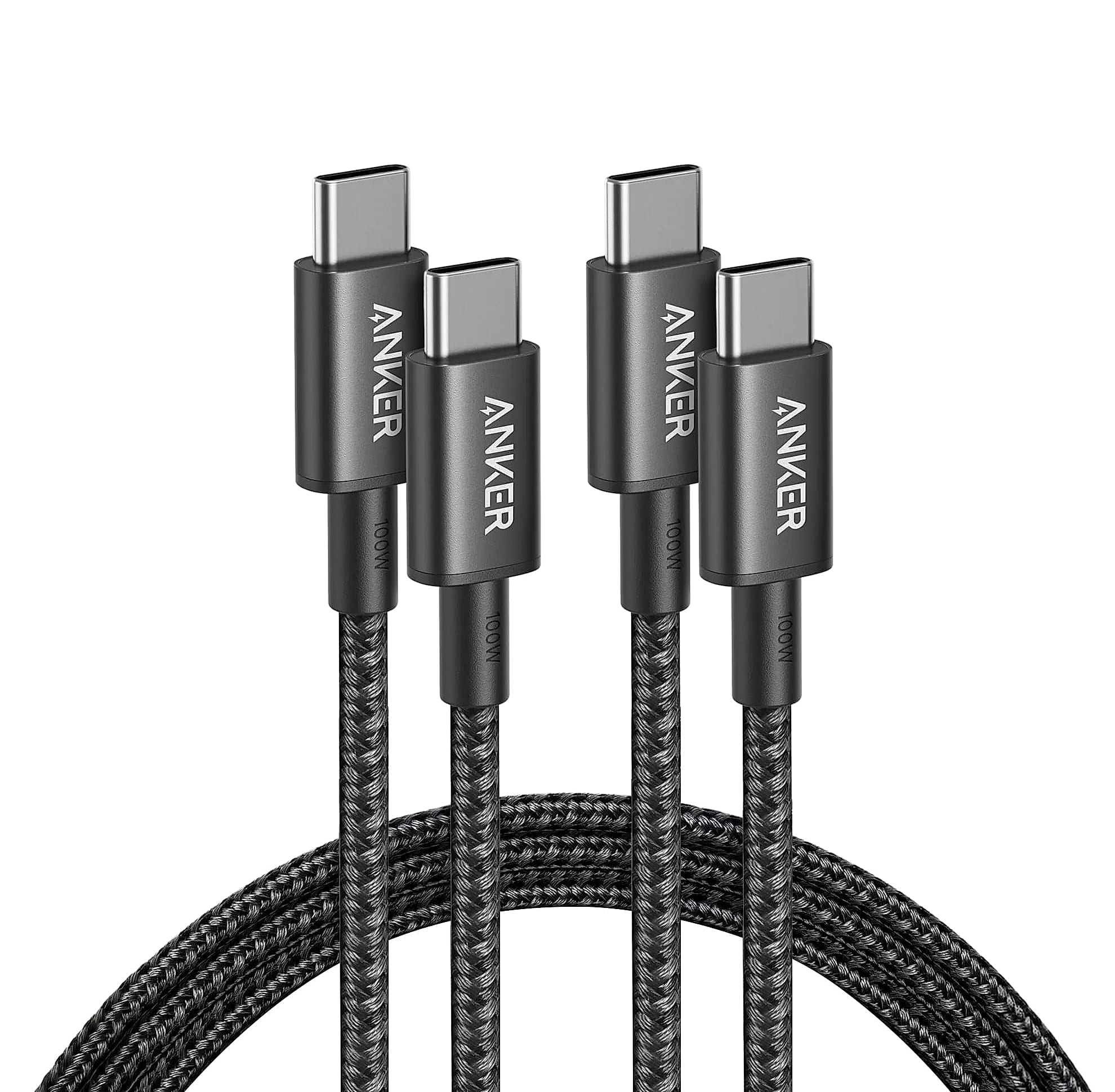 Anker 333 USB-C Cable 2-Pack 6ft, 100W Fast Charging