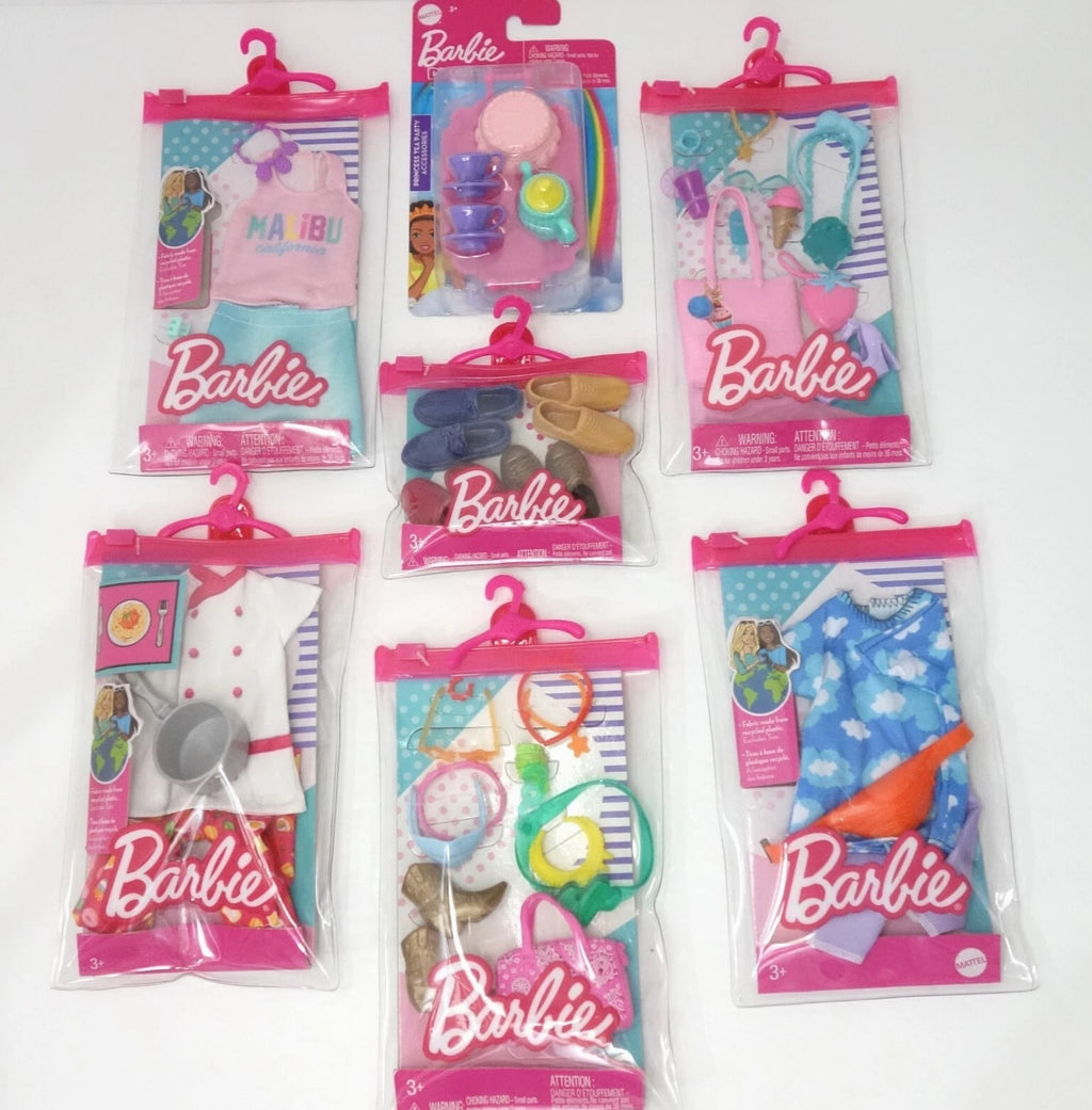 You Choose Barbie Ken Fashion Pack Clothing Accessories Key Chain Pencil New