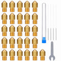 ELEGOO 26-Piece Nozzles Multi-Size 3D Printer Brass Hotend Nozzles Neptune 3 Series