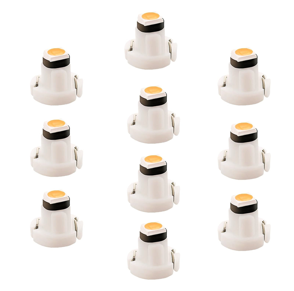 WLJH 10x Yellow T4.7/T5 Neo Wedge 3030 SMD LED Dashboard Bulbs