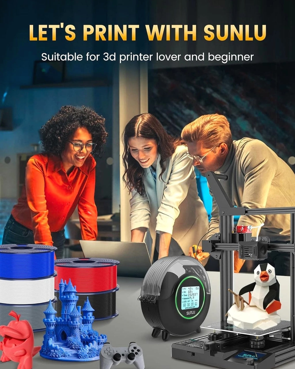 4KG  PLA+2.0 Filament - Enhanced Strength, Quick Printing, User-Friendly
