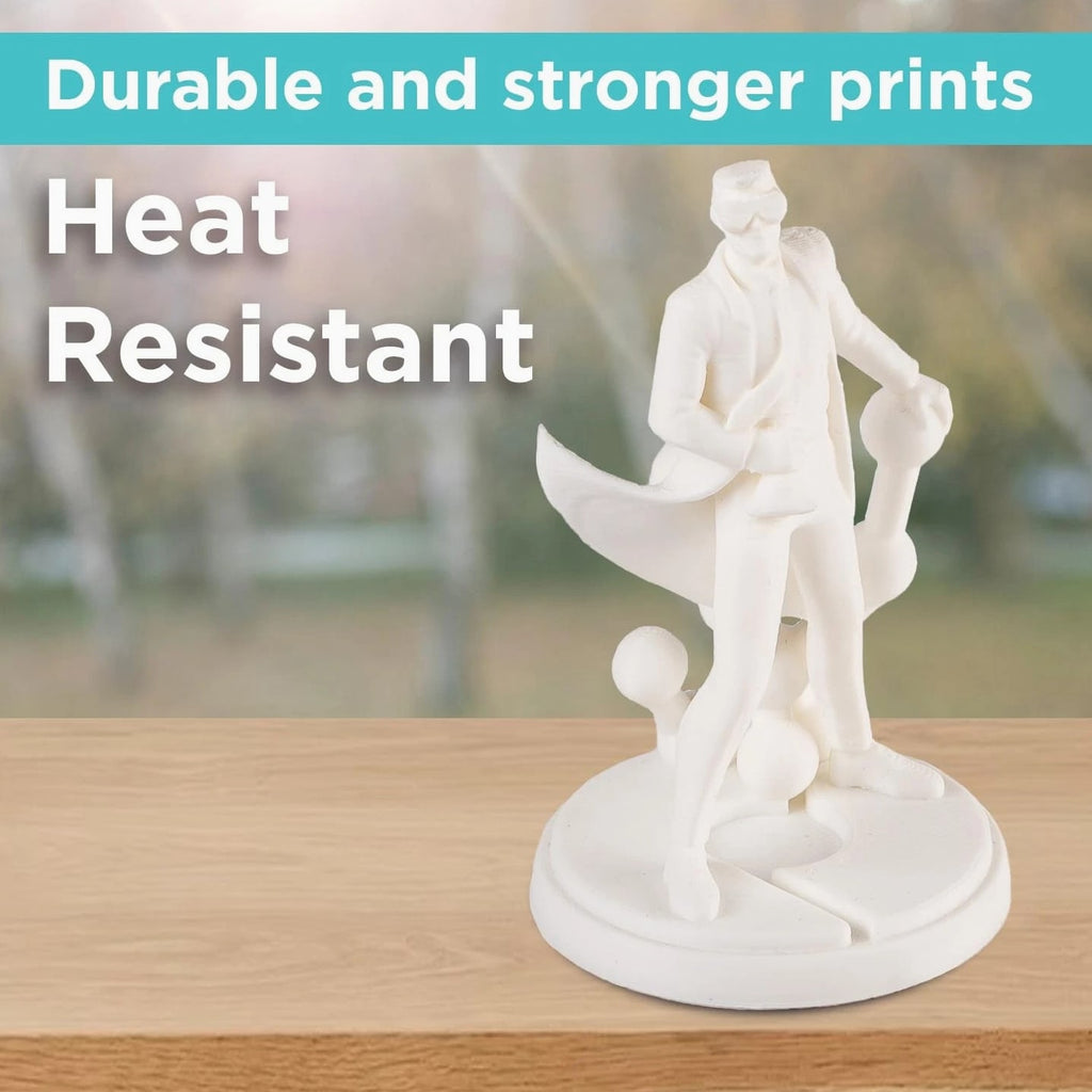 ABS Filament 1.75mm White, 3D Printer Material 1.75mm Heat Resistant 1kg - Po...
