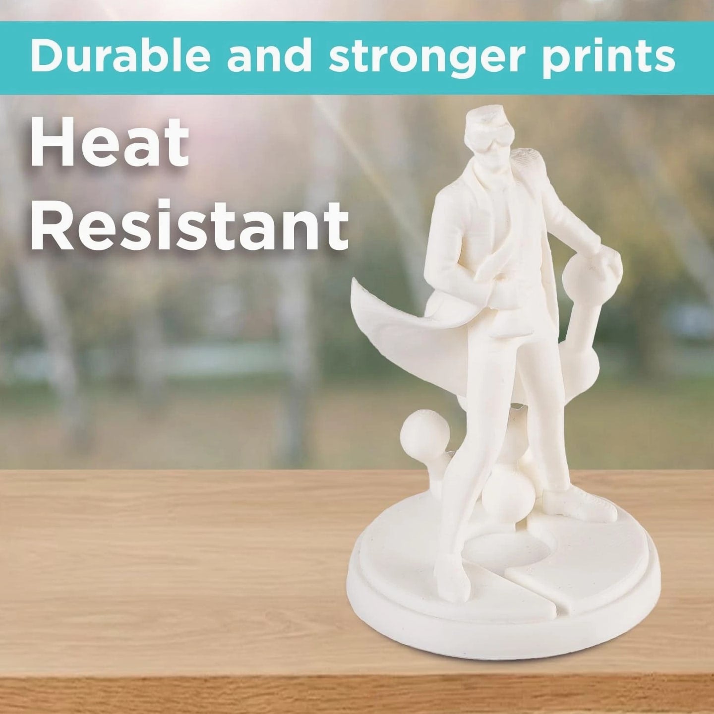 ABS Filament 1.75mm White, 3D Printer Material 1.75mm Heat Resistant 1kg - Po...