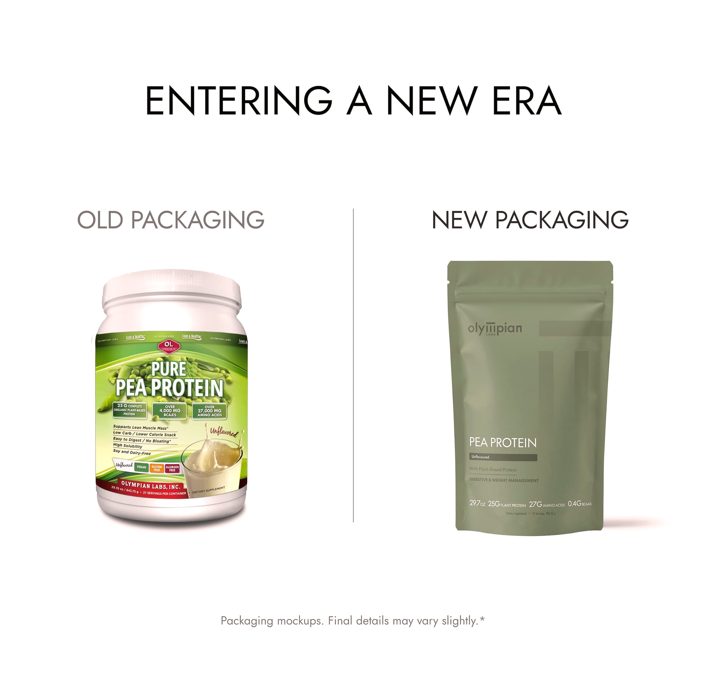Olympian Labs Plant Based Pea Protein Powder, Unflavored