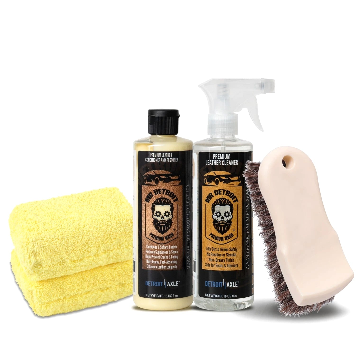 Mr. Detroit - 24pc Ultimate Car Detailing Kit for Wheel & Interior Wash and Care