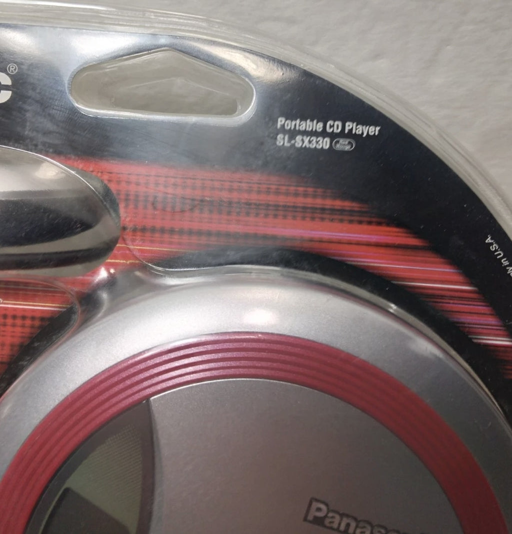 Panasonic Portable CD Player SL-SX330 Red and Silver with Earphones - NEW SEALED