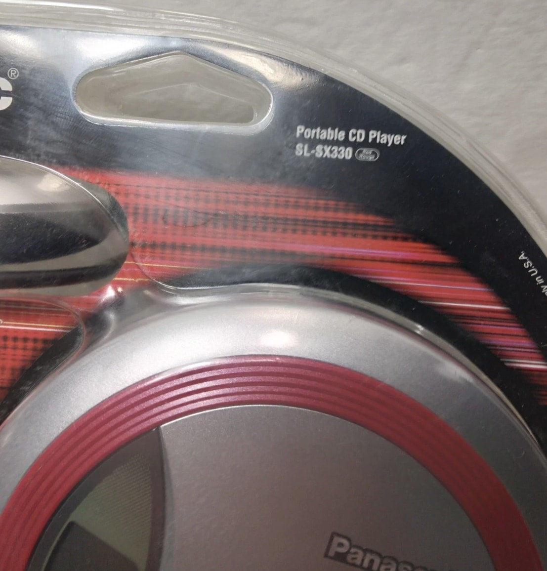 Panasonic Portable CD Player SL-SX330 Red and Silver with Earphones - NEW SEALED