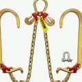 SucceBuy G80 V Bridle Chain 5/16" x 2' Towing Chain with Hooks