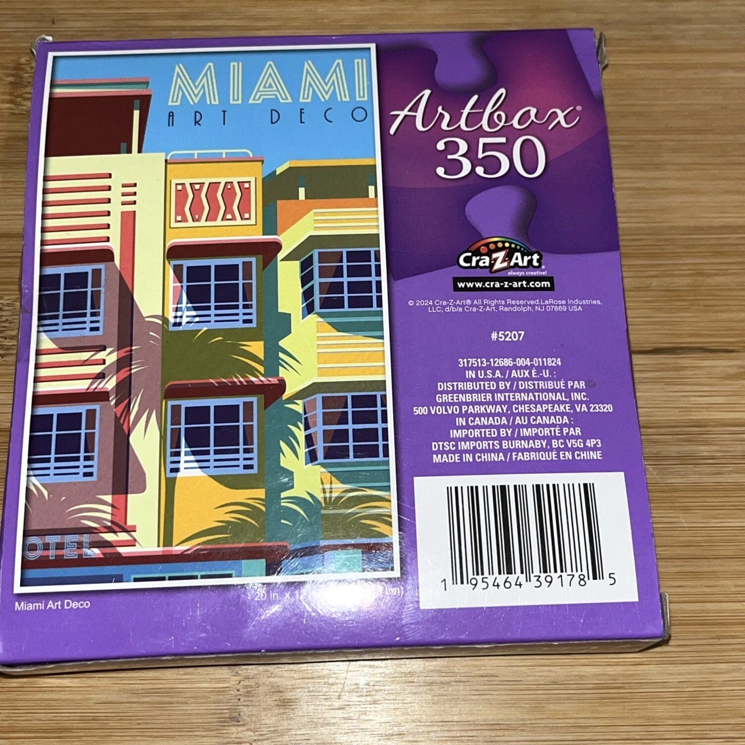 Miami Art Deco Puzzle 350 Pieces Colorful Buildings NEW SEALED Artbox