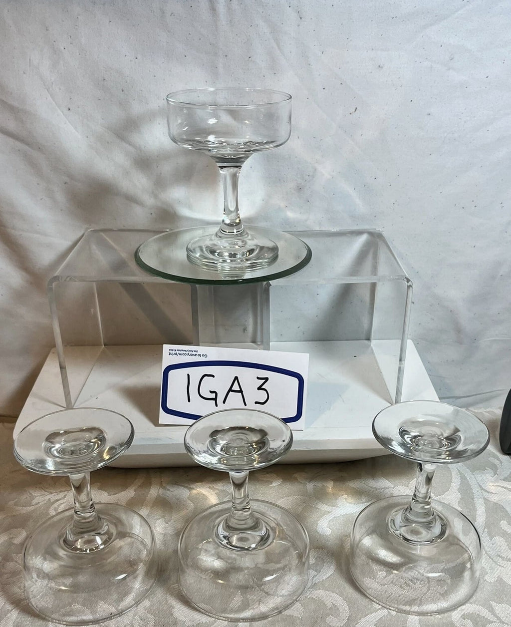 Vintage Libbey 5 1/2 Ounce Champagne Glasses - Set of 4 Wine Glasses