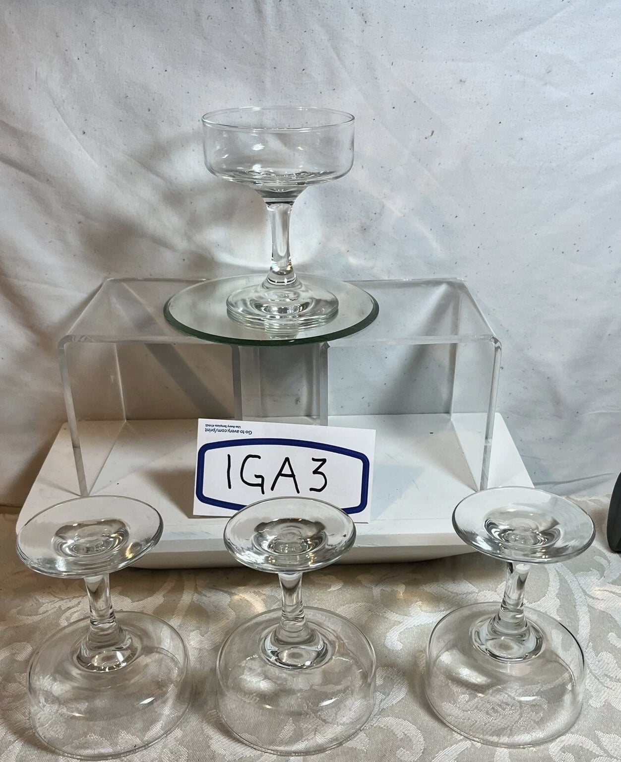 Vintage Libbey 5 1/2 Ounce Champagne Glasses - Set of 4 Wine Glasses
