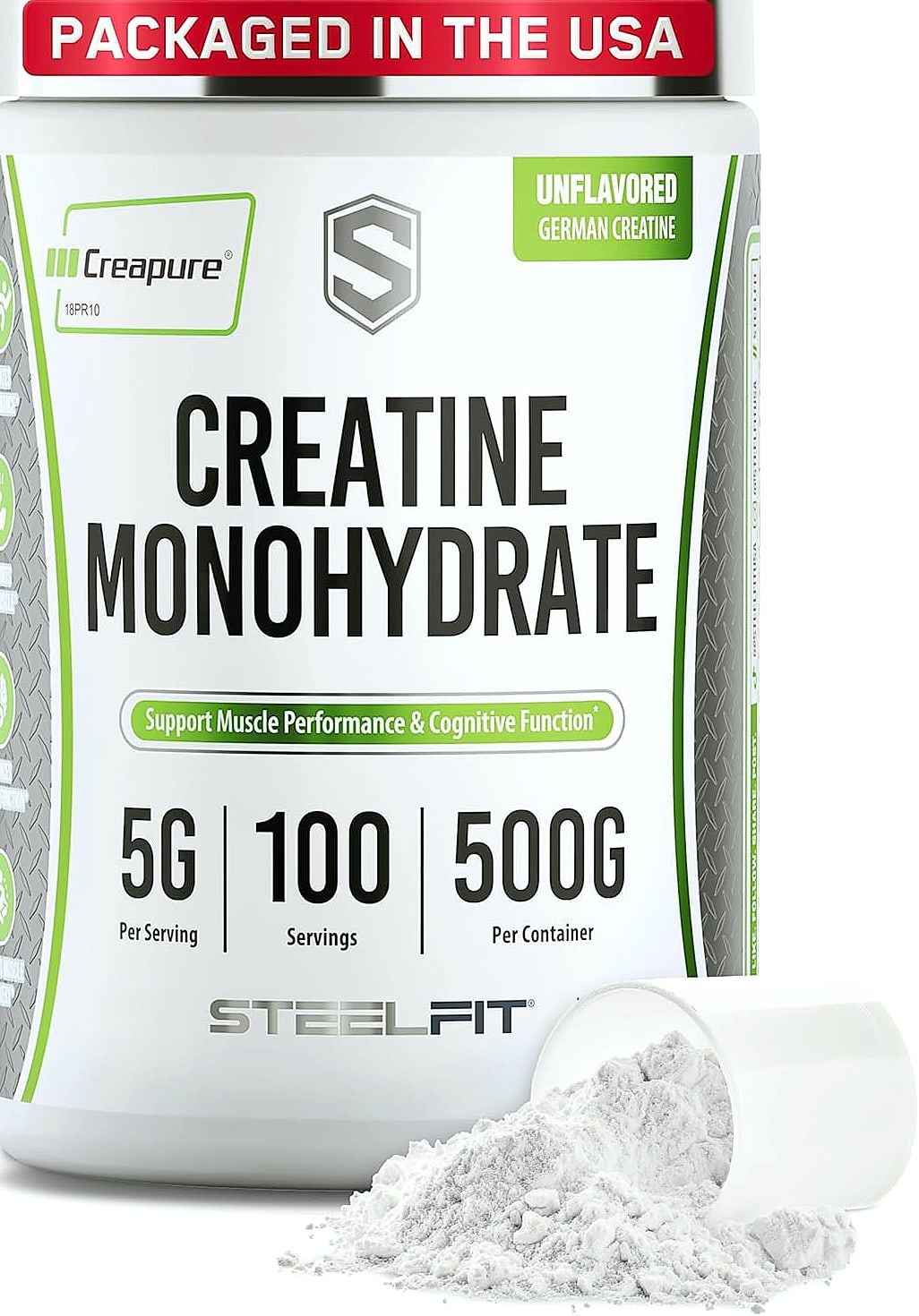 SteelFit Creapure Creatine Monohydrate Powder, Unflavored