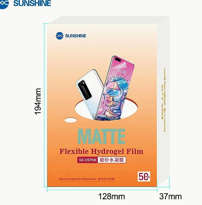 Sunshine SS-057 Hydrogel Screen Protector Film for Mobile Devices
