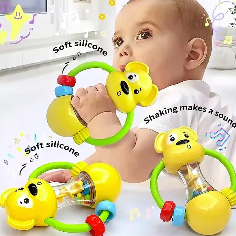 Dutora Soft Baby Grasping Ball Rattles Sensory Toy