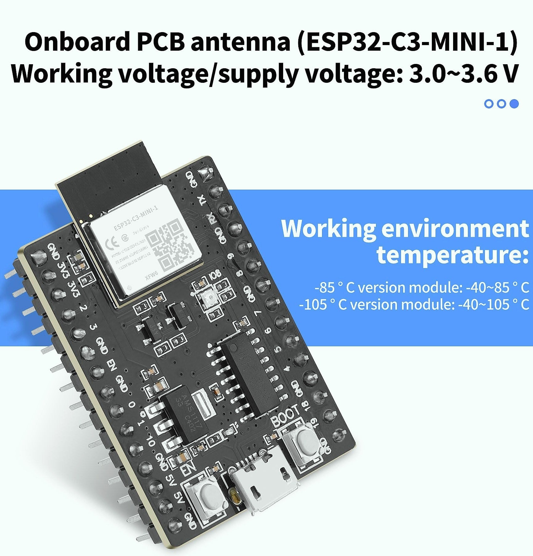 FancyWhoop ESP32-C3 Development Board with WiFi Bluetooth