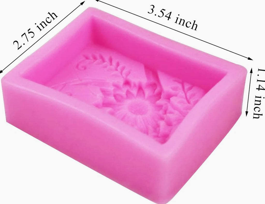 Silicone Soap Molds - 2 Pack Butterfly Flower 3D Floral Silicone Molds