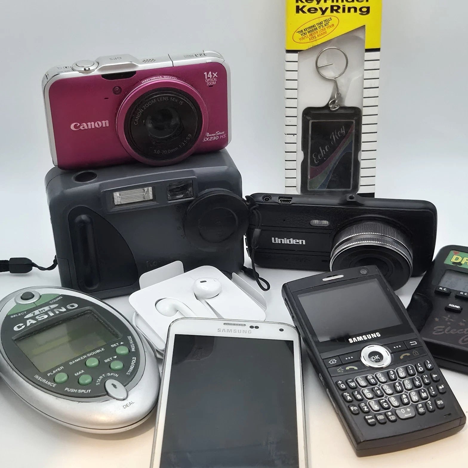 Canon Camera Kodak Samsung Mixed Electronics Lot Dash Cam Phone Gadgets Untested