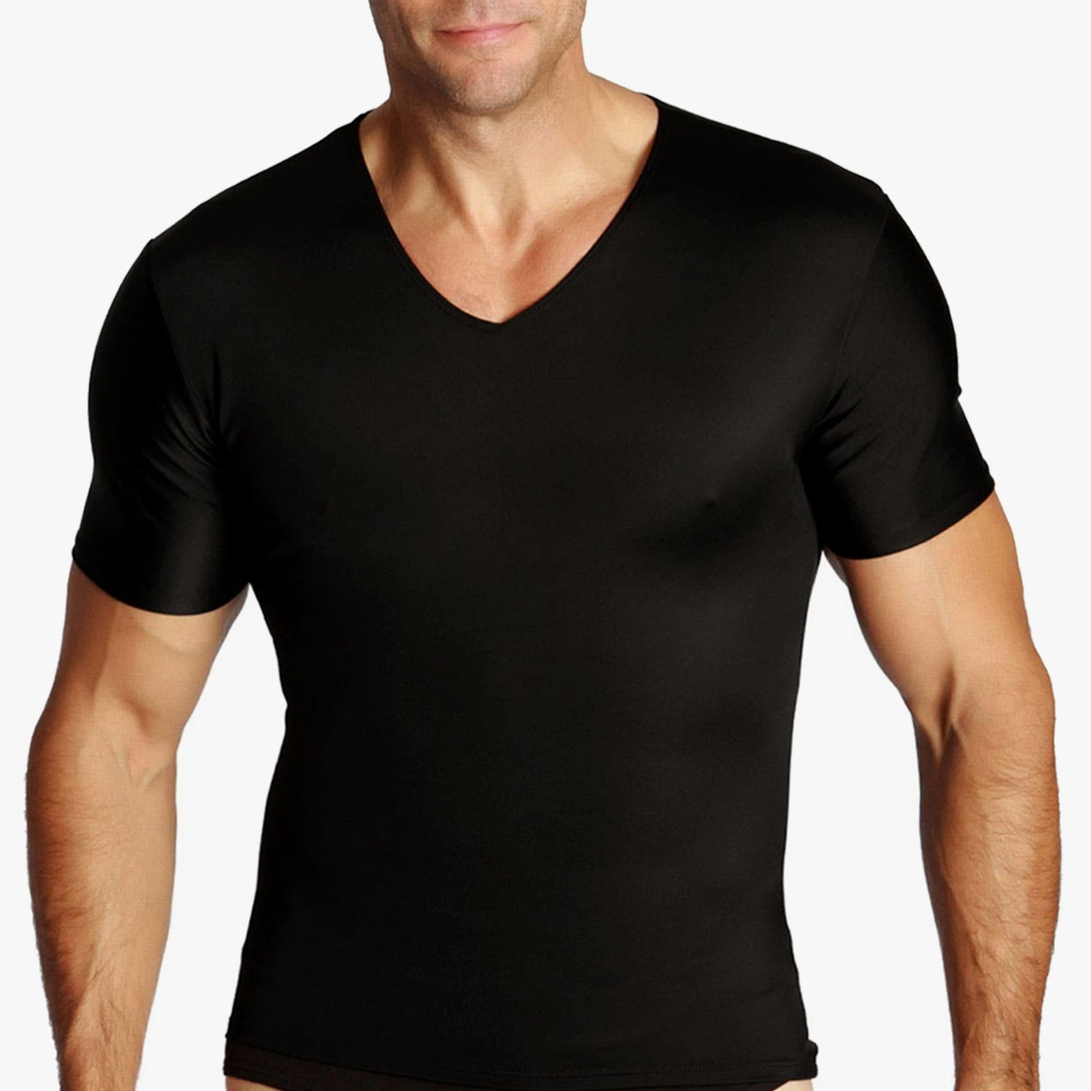Insta Slim -Made in USA- Medium Compression Activewear V-Neck Undershirt for Men