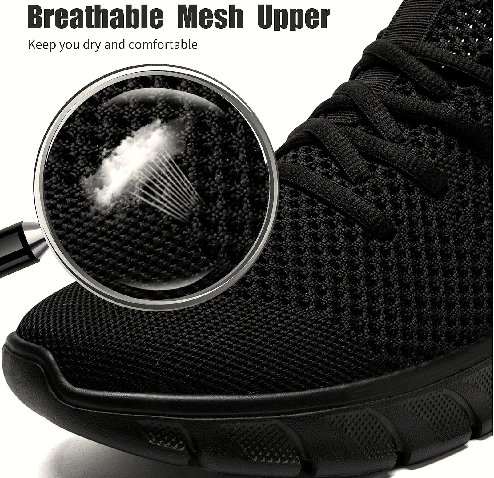 YRLTYO Men's Lightweight Slip On Running Shoes