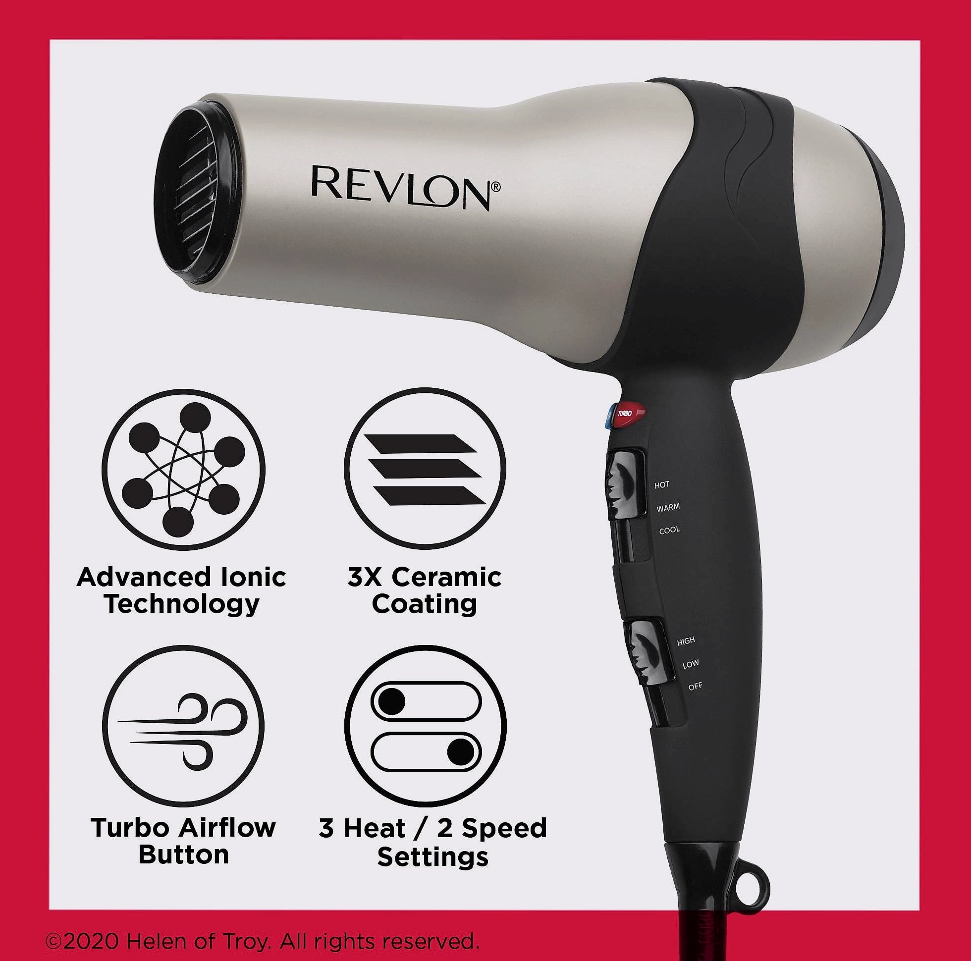Revlon Turbo 1875W Hair Dryer with Ionic Technology