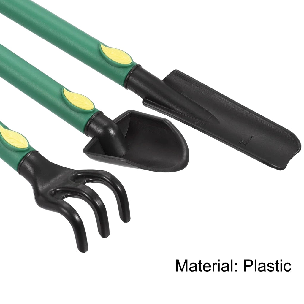 3 PCS Mini Garden Tools Set Plastic Hand Trowel Rake Spade Home Kit Plant